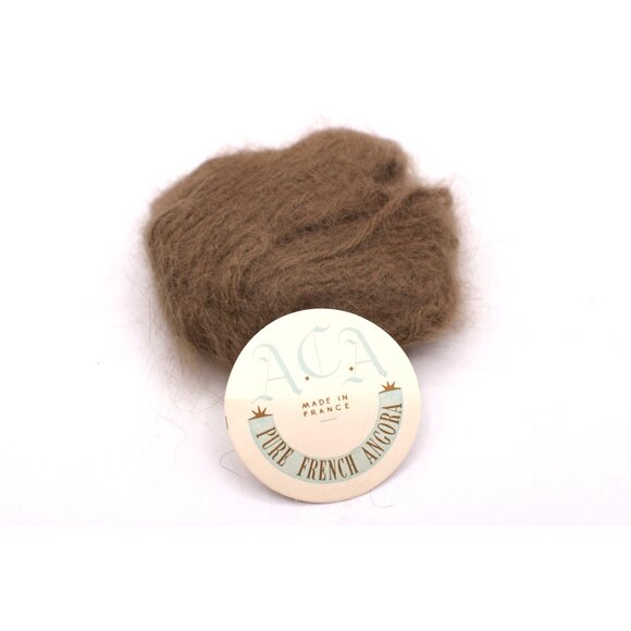 100% Pure French angora Rabbit Hair Yarn Fiber Made In France 10 Grams Brown - Picture 1 of 7
